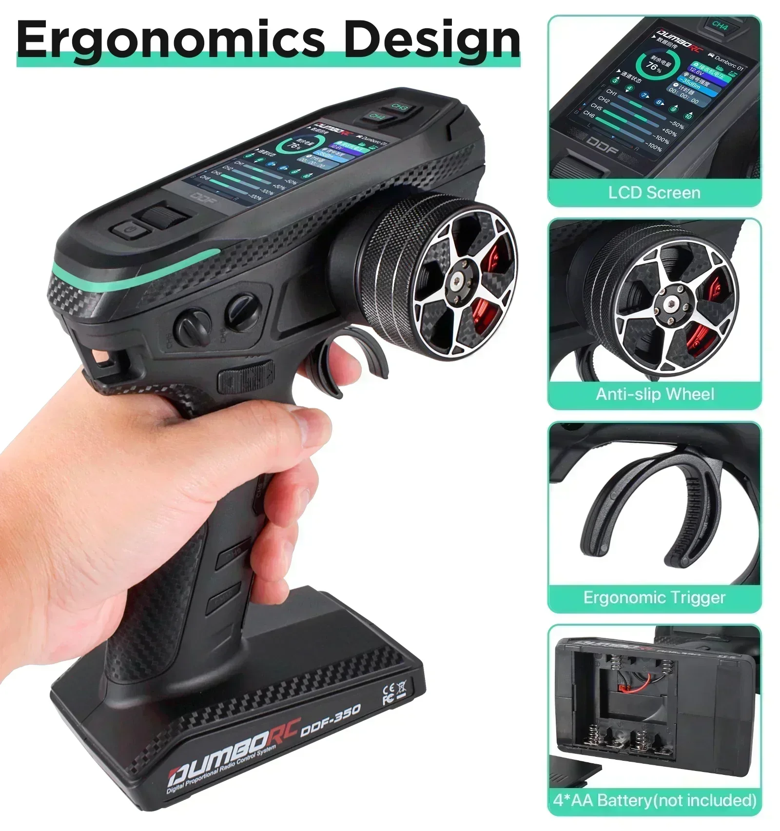 DUMBORC DDF-350 10CH RC Remote - Joystick Rc Drone ulasan dan harga