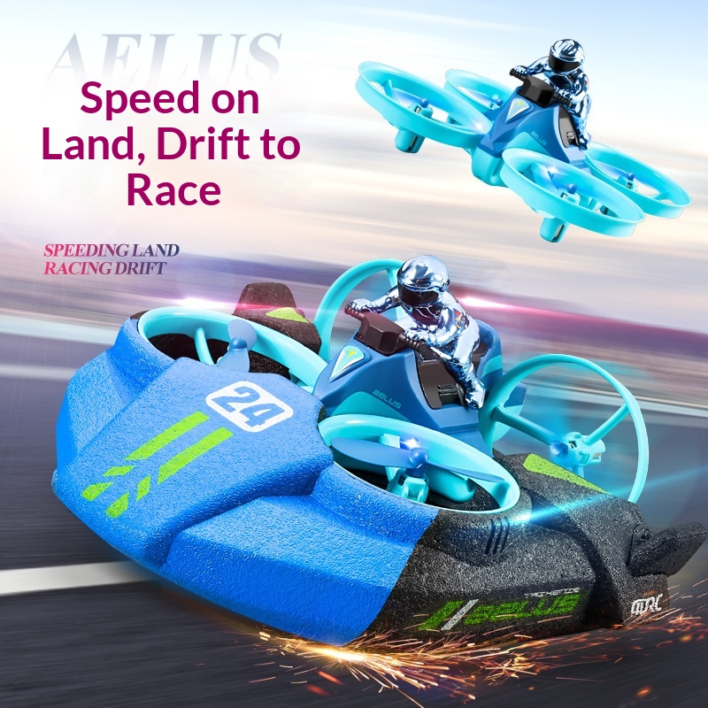 V24 3-in-1 RC Airplane Helicop - Rc Drone And Flying Car ulasan dan harga
