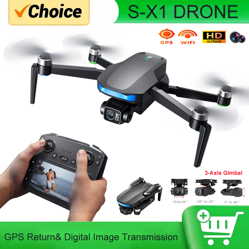 S-X1 MAX GPS Drone with 3-Axis - Drone Rc Gps ulasan dan harga