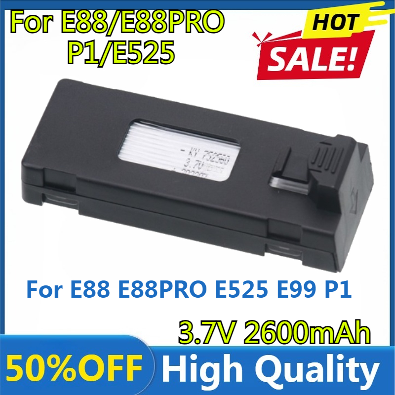 E88 Battery 3.7V 2600mAh Lipo  - Drone Rc E99 Pro ulasan dan harga