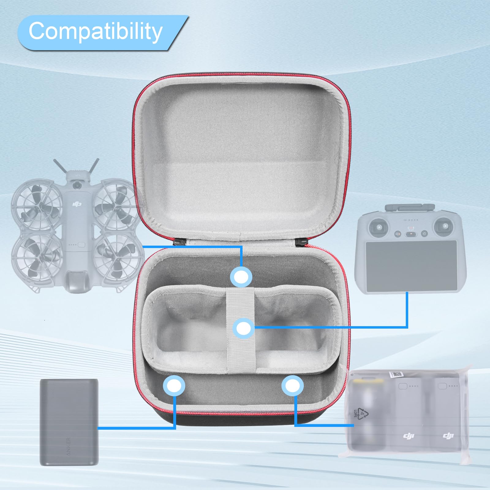 Portable Case for DJI Neo 2 Fl - Drone Carrying Bag ulasan dan harga